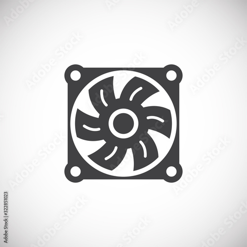 Fan icon on background for graphic and web design. Creative illustration concept symbol for web or mobile app.