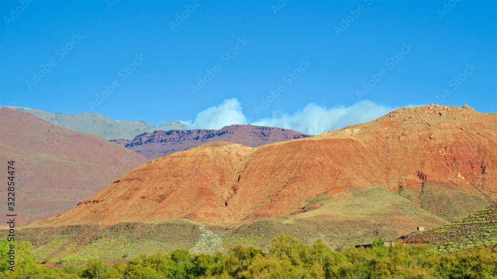 Scenery at High Atlas Mountains in Morocco