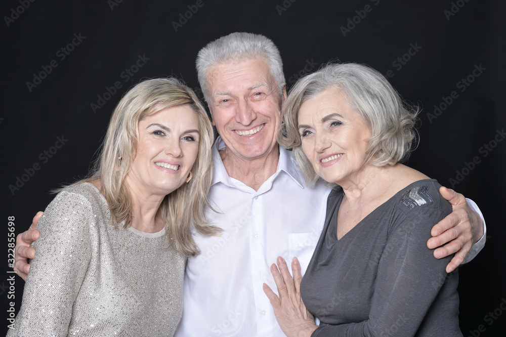 Senior man and women isolated on white background Senior man and women isolated on white background