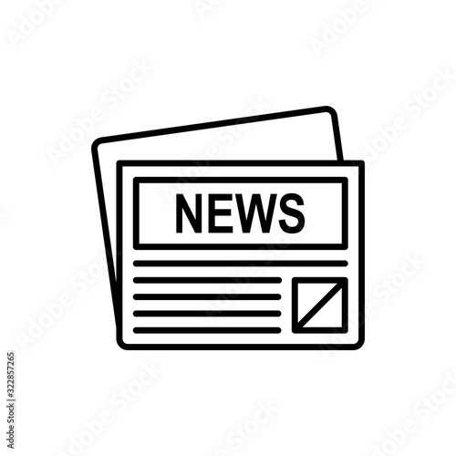 Newspaper Vector Icon style illustration Line Data Science EPS 10
