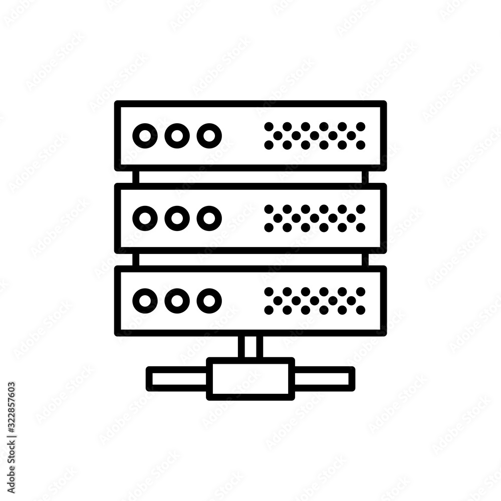 Network Server Vector Icon style illustration Line Data Science EPS 10 Network Server Vector Icon style illustration Line Data Science EPS 10