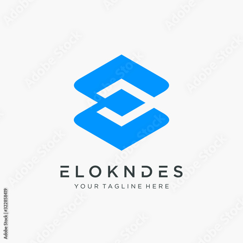 abstract Initial Letter E logo design. Vector design template elements for your application or corporate identity.