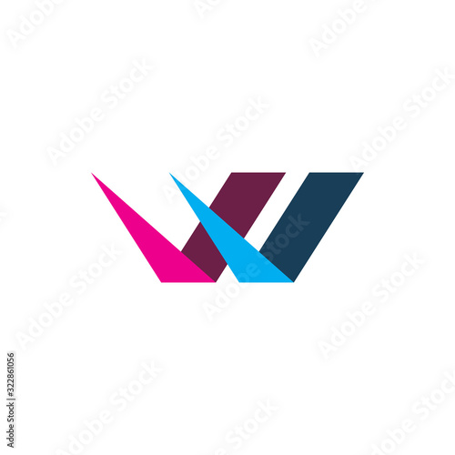 Free Download color check letter v logo design - GFXLoad