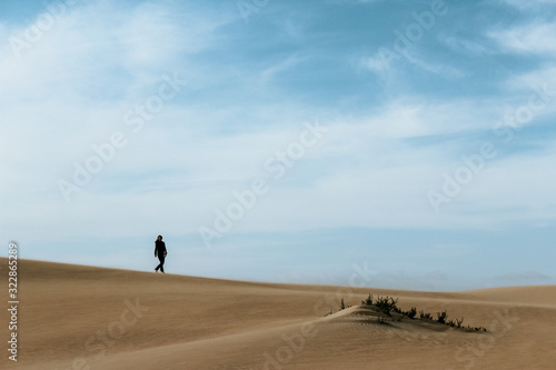 walking alone desert