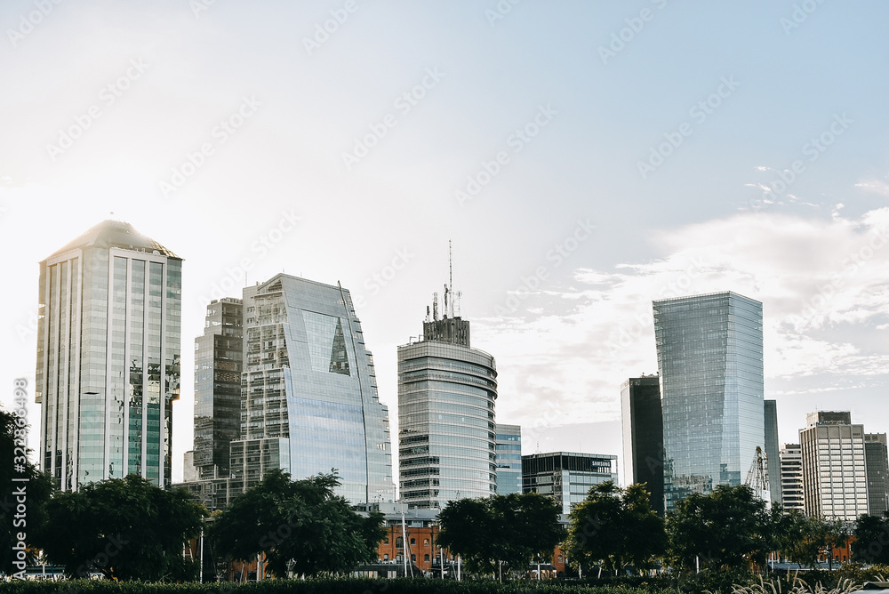Fototapeta premium buenos aires financial sky line city