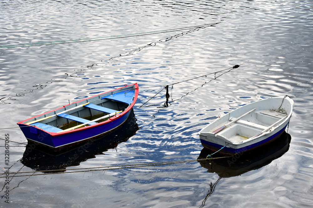 Fishing boats in Viveiro, Lugo, Galicia. Spain. Europe. September 30, 2019