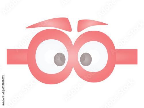 Funny pink eye mask. vector illustration