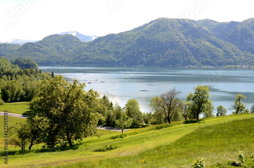 Mondsee (Moon Lake) in the Salzkammergut region in Austria