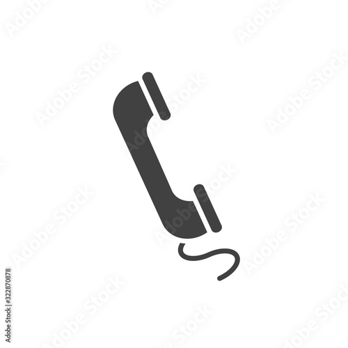 office telephone call center service helpline silhouette on white background