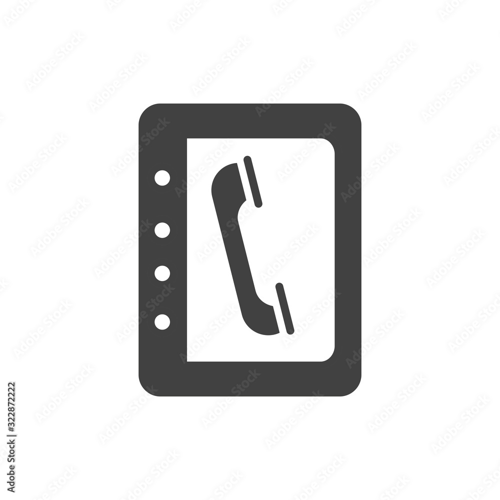 office address book telephone contact supply silhouette on white background office address book telephone contact supply silhouette on white background