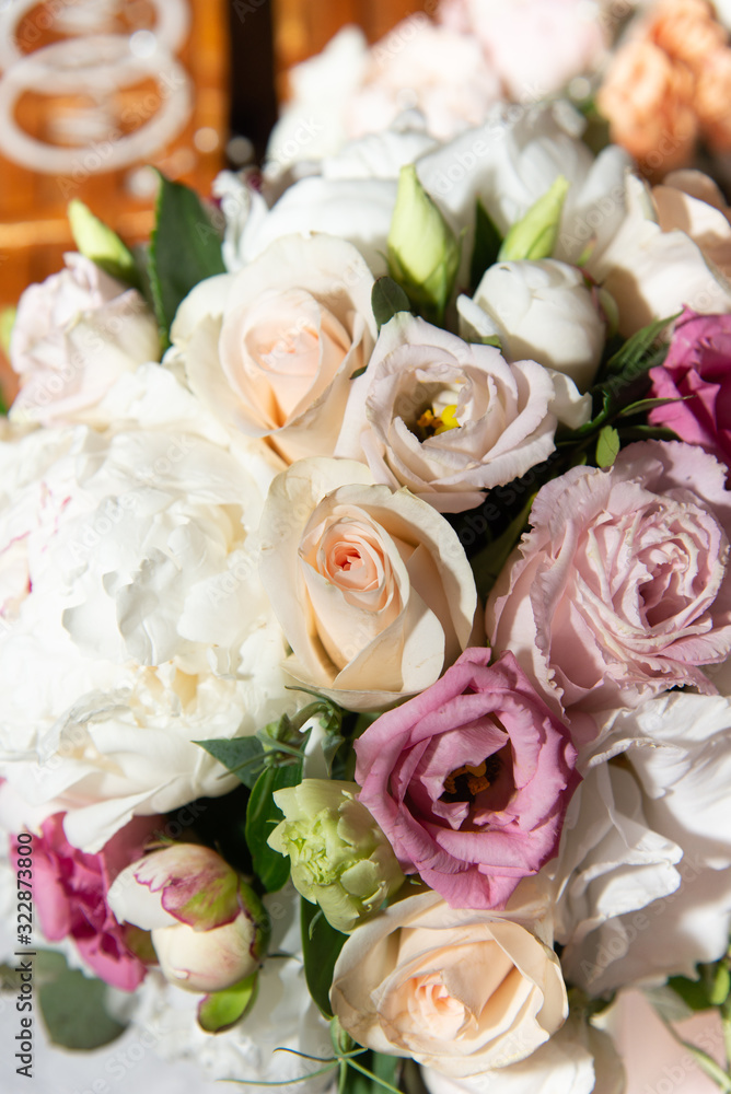 Nice tender rose bouquet background. Vertical photo Nice tender rose bouquet background. Vertical photo