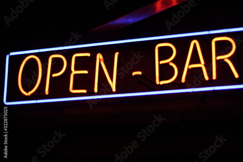 cartel neon open bar