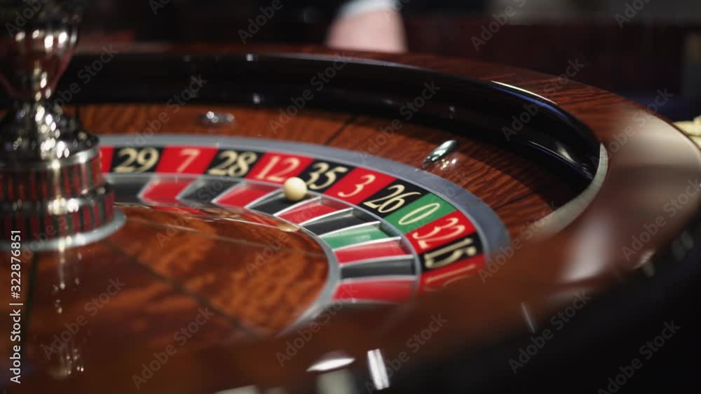 Roulette in the casino spins and white ball Roulette in the casino spins and white ball