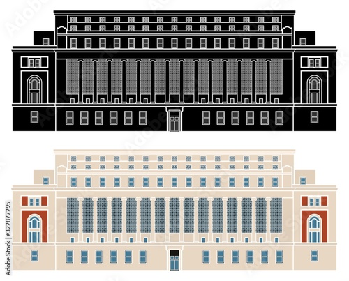 Columbia University library without outline