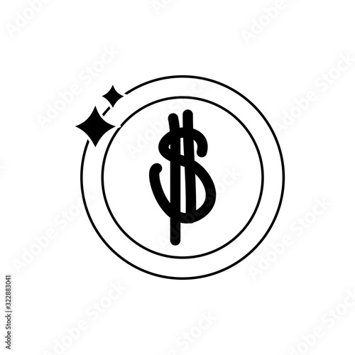 money business financial currency cash coin line style icon