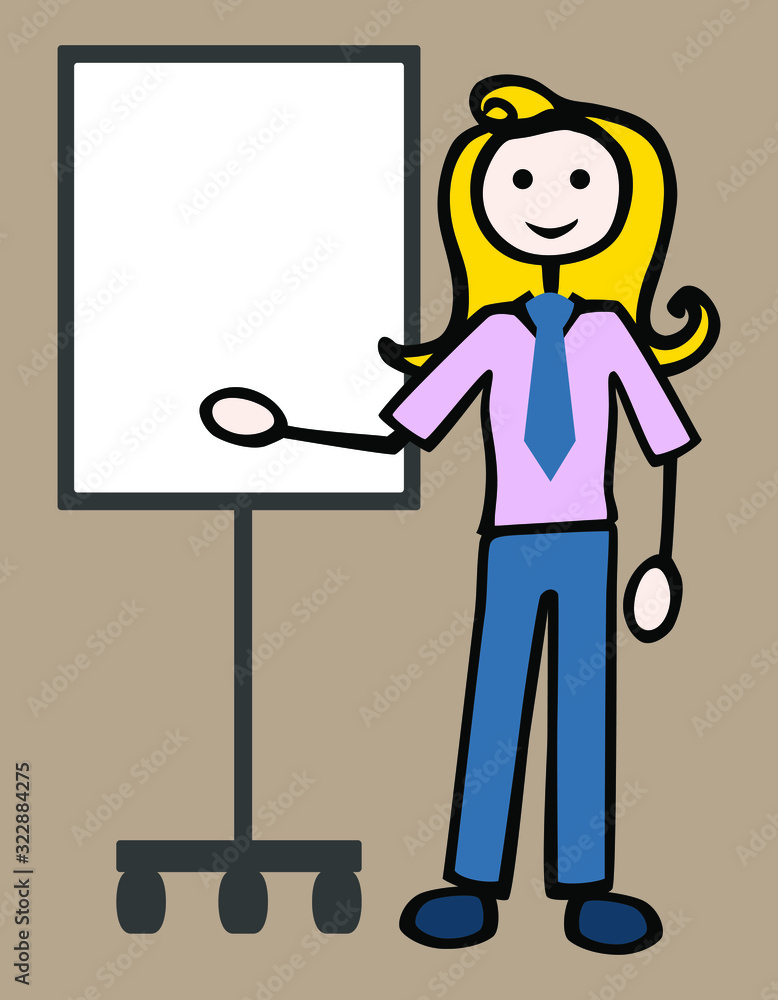 flip chart_young woman_standing_blank_business_by jziprian flip chart_young woman_standing_blank_business_by jziprian