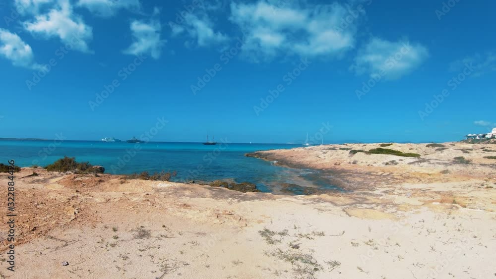 Balearic Island Formentera Rocky Beach Walk Balearic Island Formentera Rocky Beach Walk