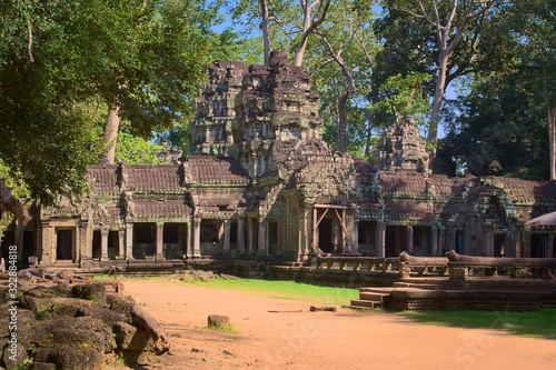 Wallpaper Mural Western entrance of Ta Prohm temple ruins, located in Angkor Wat complex near Siem Reap, Cambodia. Torontodigital.ca