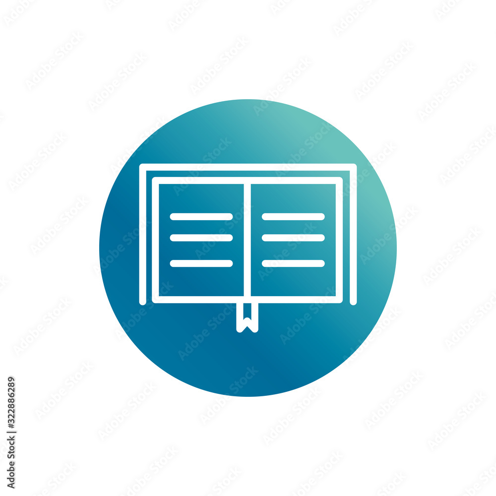 office open book literature stationery supply block gradient style icon office open book literature stationery supply block gradient style icon