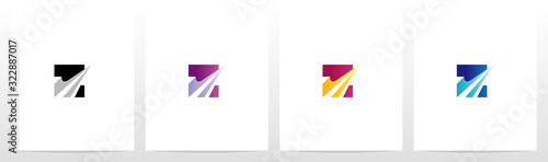 Swoosh Pointed Graphic On Letter Logo Design Z