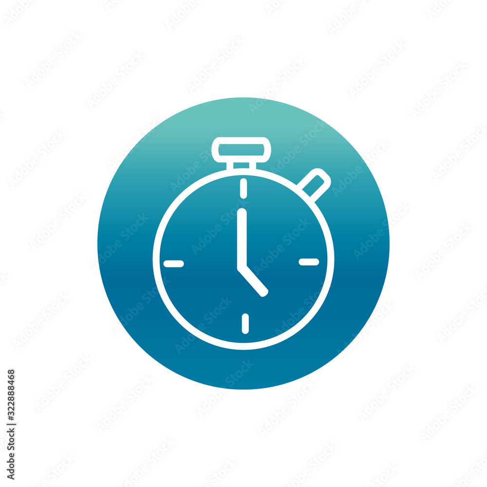 office stopwatch timer clock supply block gradient style icon office stopwatch timer clock supply block gradient style icon
