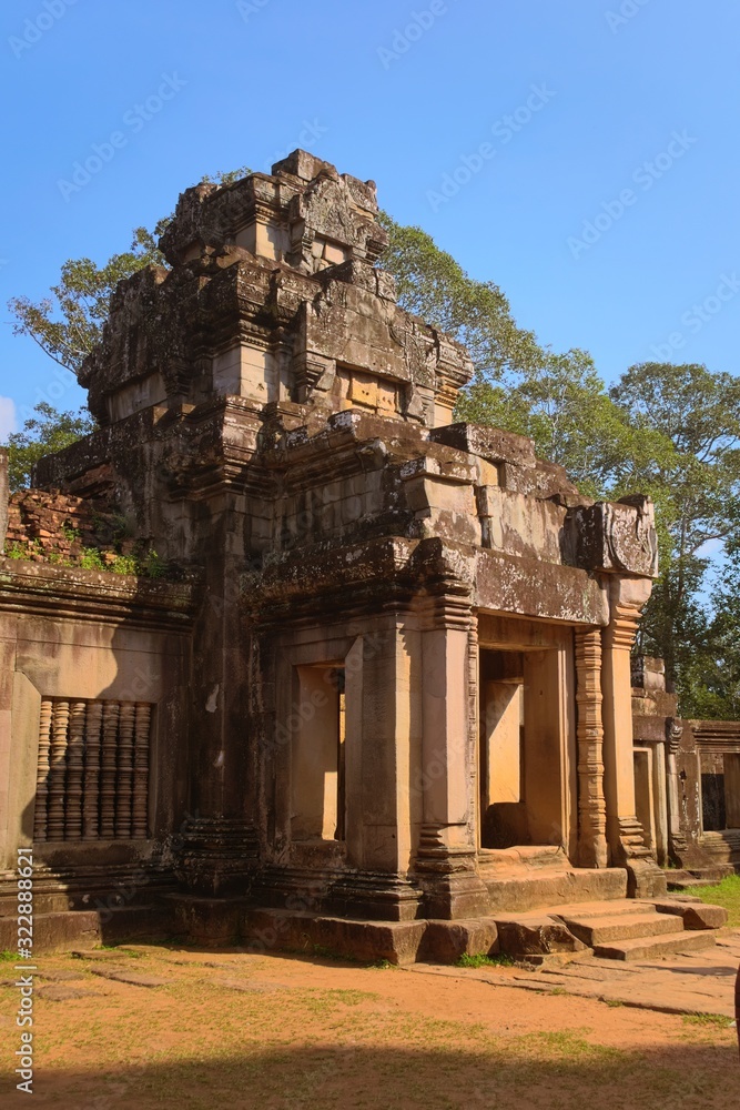 Eastern gate of Ta Keo temple, an ancient khmer temple from the 10th century located in the Angkor complex near Siem Reap, Cambodia.