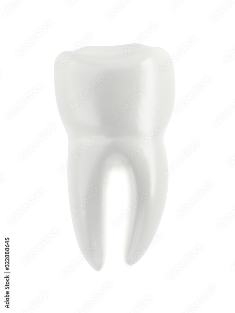 Molar tooth isolated on white background. 3d illustration. Single object. Molar tooth isolated on white background. 3d illustration. Single object.