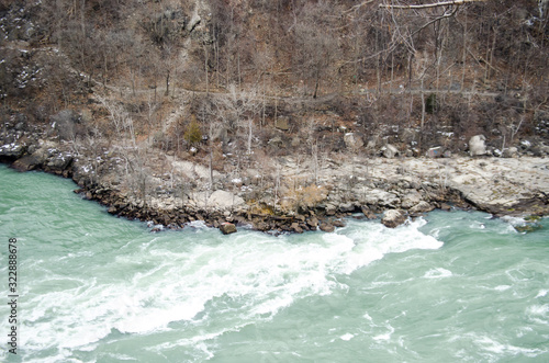 water on rocks
