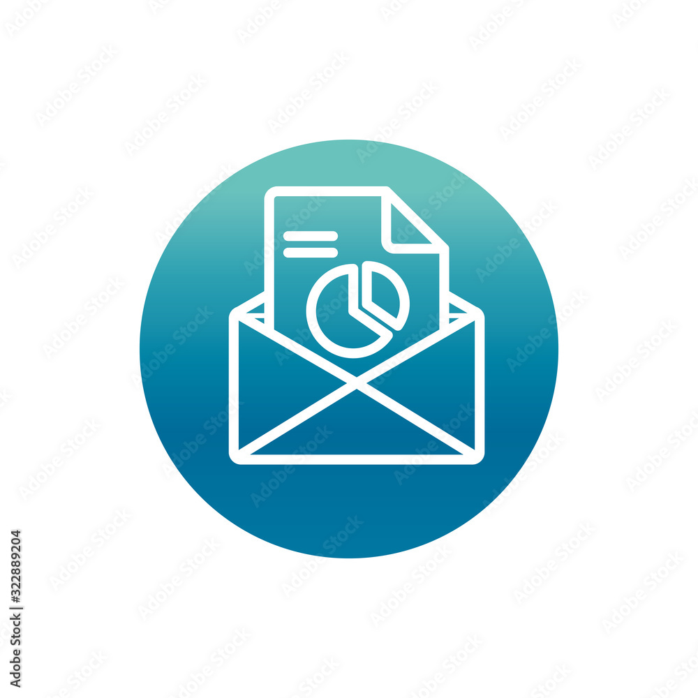 office envelope document report chart stationery supply block gradient style icon office envelope document report chart stationery supply block gradient style icon