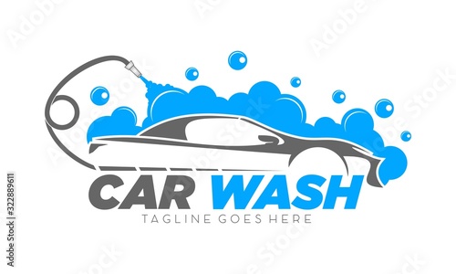 Car wash simple luxury vector logo