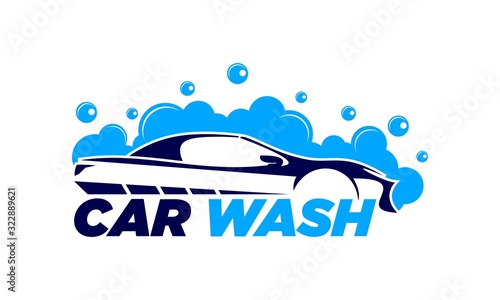 Car wash simple luxury vector logo design