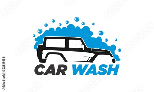 Heavy car wash simple luxury vector logo design