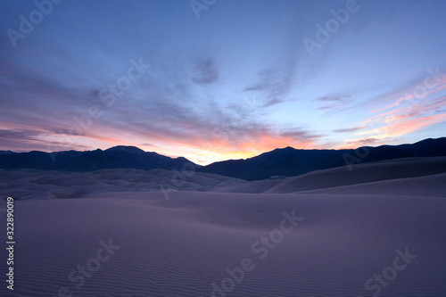 Morning Light Erupts Behind Mountains