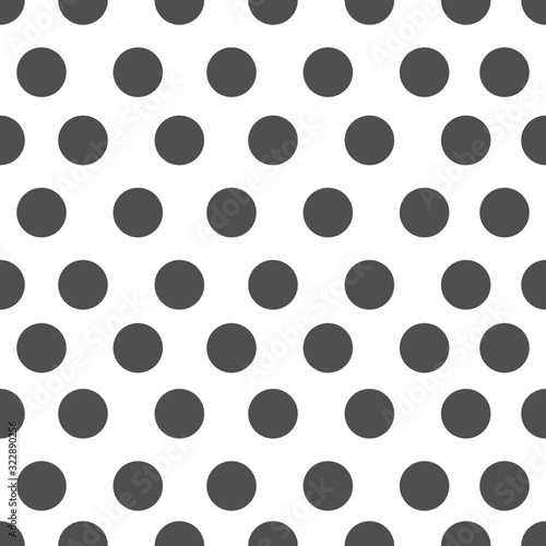 Black Polka dot seamless pattern background. 