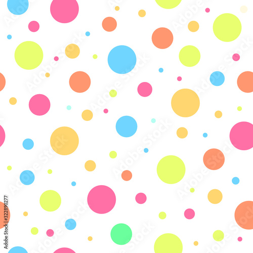 Colorful Polka dot seamless pattern background. 