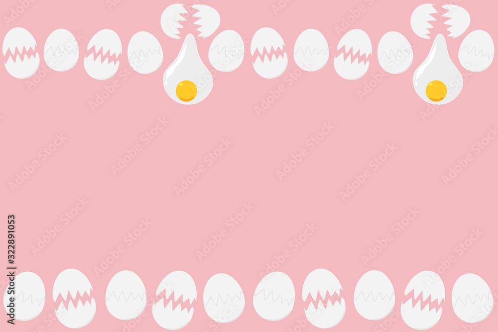 生卵フレーム　長方形　ピンク