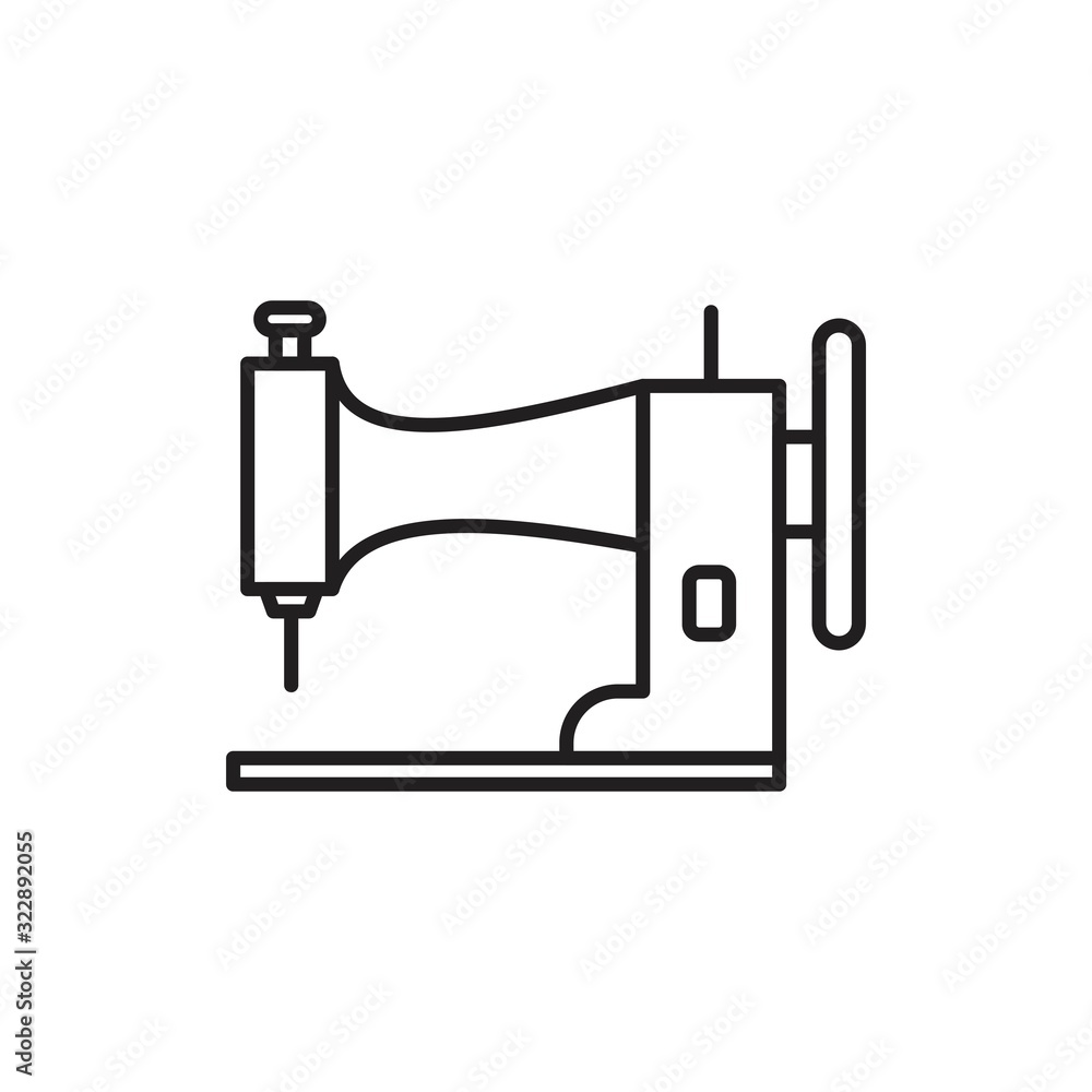 Sewing machine Icon template black color editable. Sewing machine Icon symbol Flat vector illustration for graphic and web design. Sewing machine Icon template black color editable. Sewing machine Icon symbol Flat vector illustration for graphic and web design.