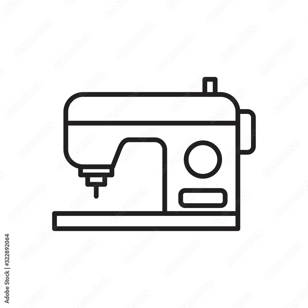 Sewing machine Icon template black color editable. Sewing machine Icon symbol Flat vector illustration for graphic and web design.