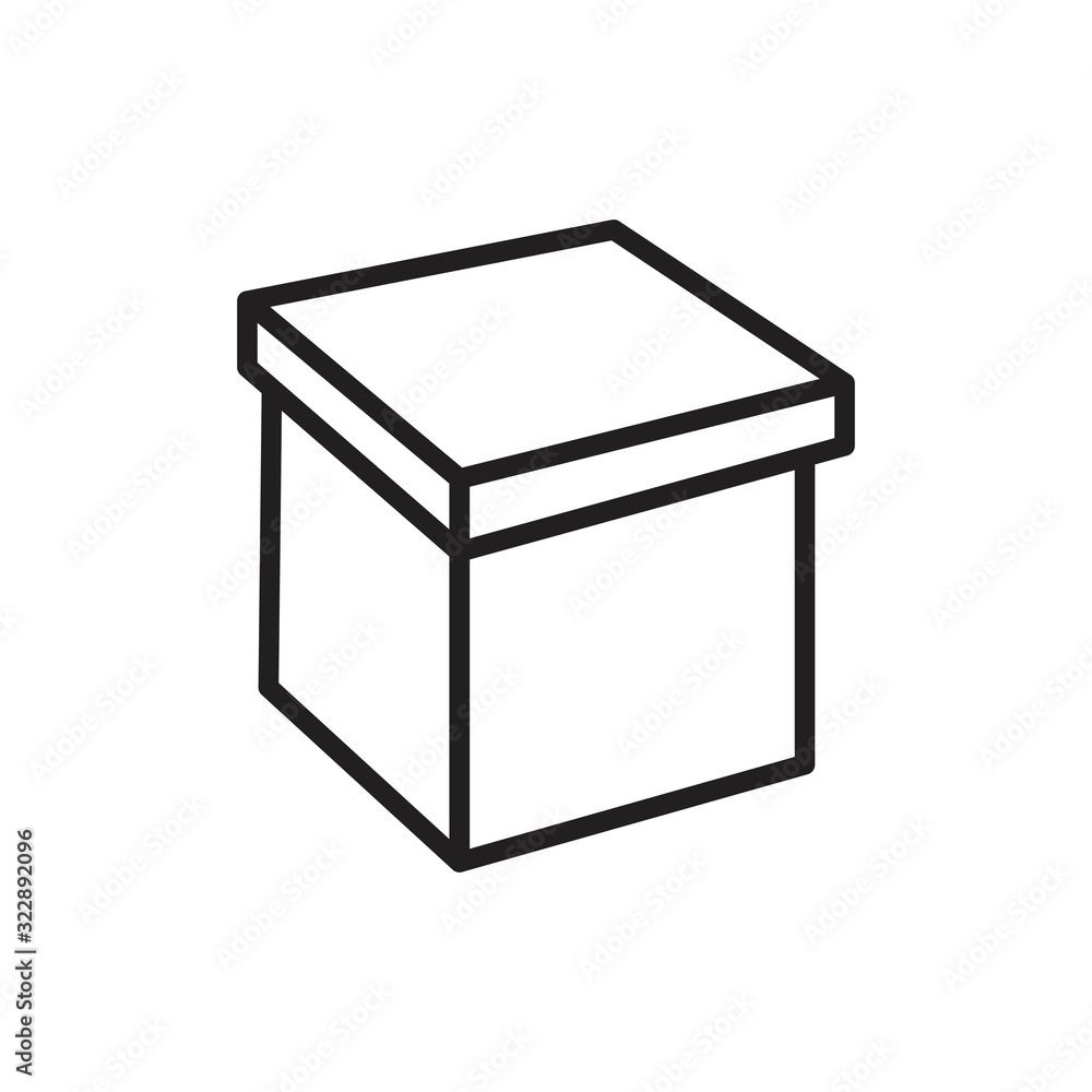 Box Icon template black color editable. Box Icon symbol Flat vector illustration for graphic and web design. Box Icon template black color editable. Box Icon symbol Flat vector illustration for graphic and web design.
