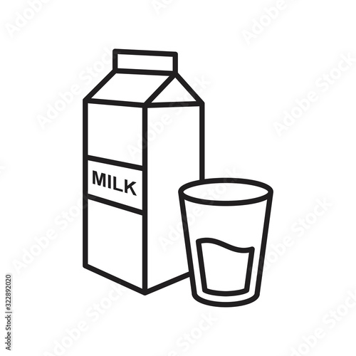 Milk Icon template black color editable. Milk Icon symbol Flat vector illustration for graphic and web design.