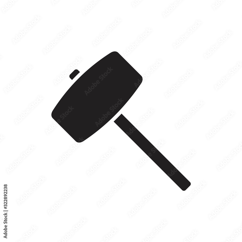 Hammer Icon template black color editable. Hammer Icon symbol Flat vector illustration for graphic and web design. Hammer Icon template black color editable. Hammer Icon symbol Flat vector illustration for graphic and web design.