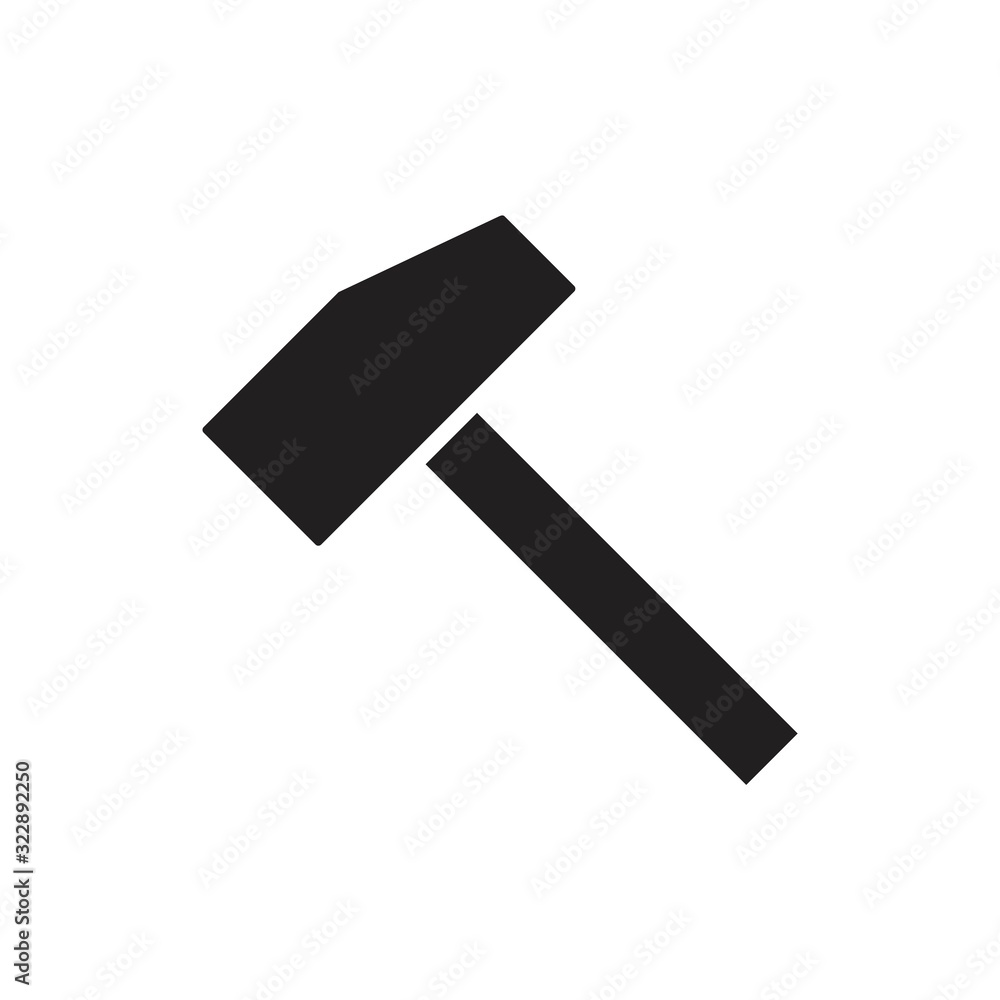 Hammer Icon template black color editable. Hammer Icon symbol Flat vector illustration for graphic and web design. Hammer Icon template black color editable. Hammer Icon symbol Flat vector illustration for graphic and web design.
