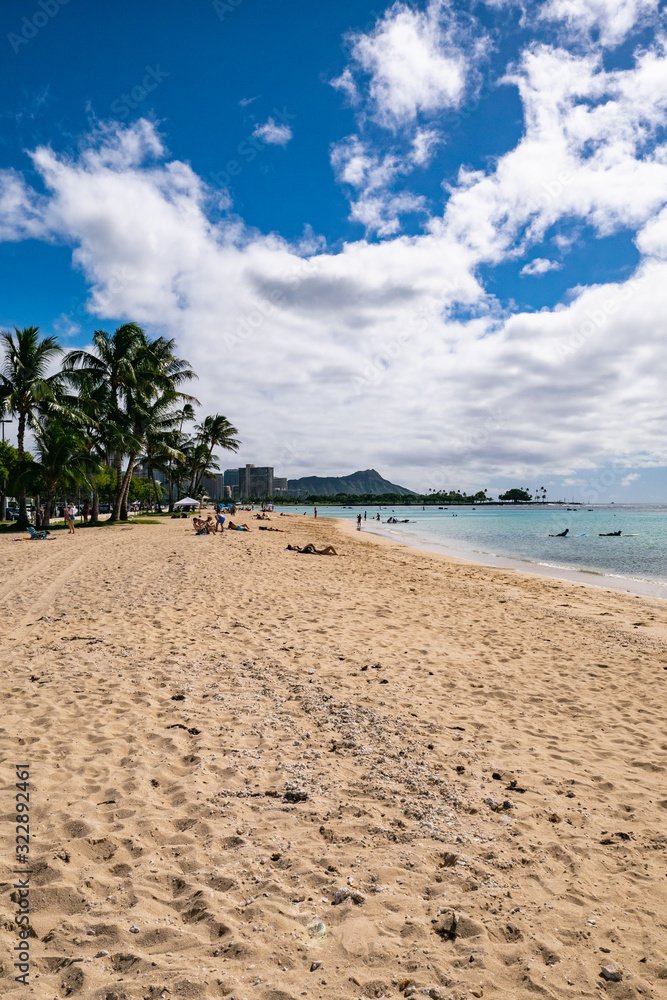 Ala Moana Beach Park, Honolulu, Oahu Island, Hawaii. Ala Moana Beach Park, Honolulu, Oahu Island, Hawaii.