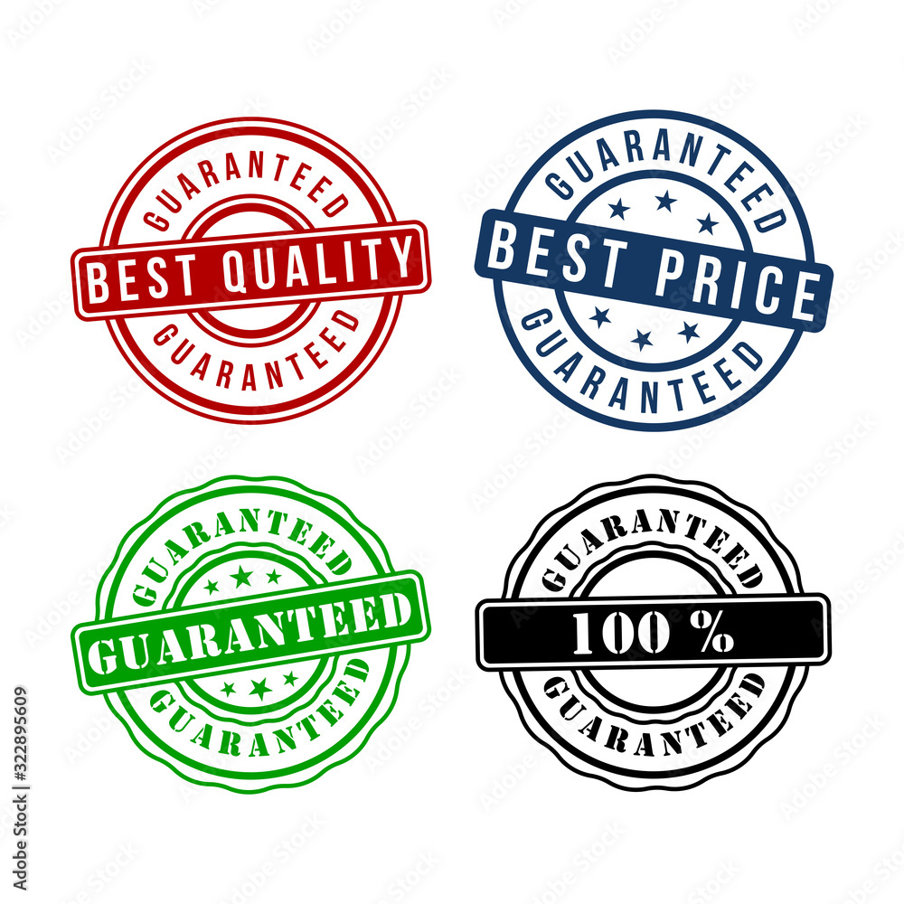 Obraz premium Guarantee rubber stamp icon vector design templates
