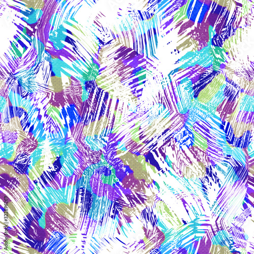 Distressed glitch abstract artistic texture background. Melting irregular imperfect shape seamless pattern. Funky colorful distorted all over print. Wonky trendy modern fashion swatch.