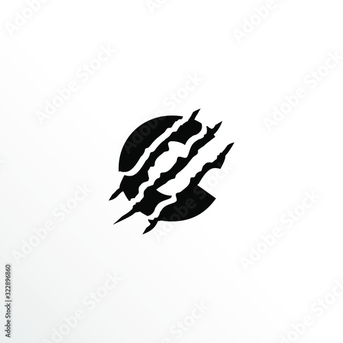 Initial Letter C with Claw Scratch Logo Design