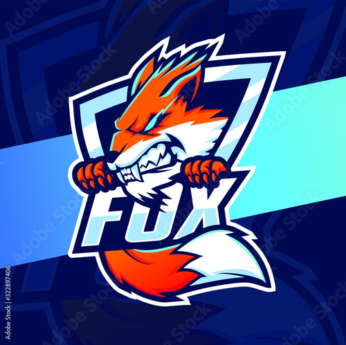 fox mascot esport logo designs