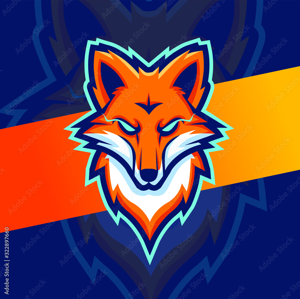 fox mascot esport logo designs Stock Vector | Adobe Stock