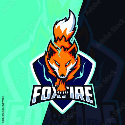 fox mascot esport logo designs