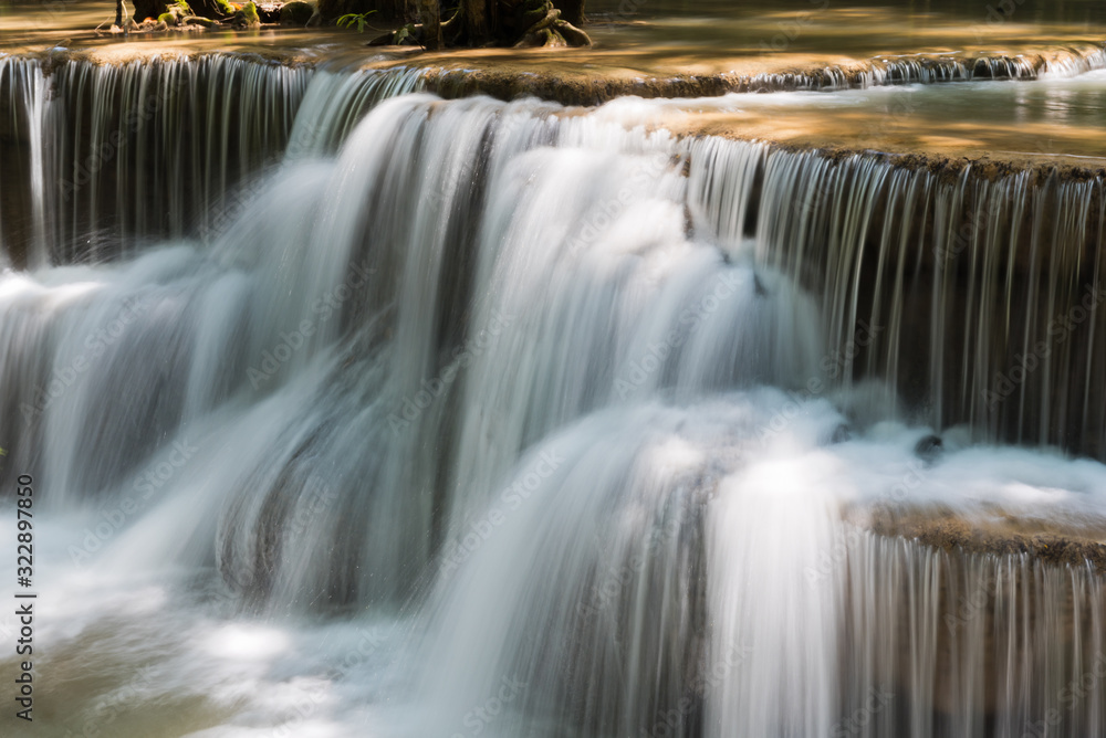 beautiful waterfall, forest background, landscape beautiful waterfall, forest background, landscape